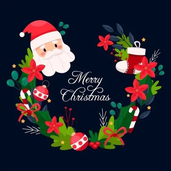 Merry Christmas and New Year Wishes Image